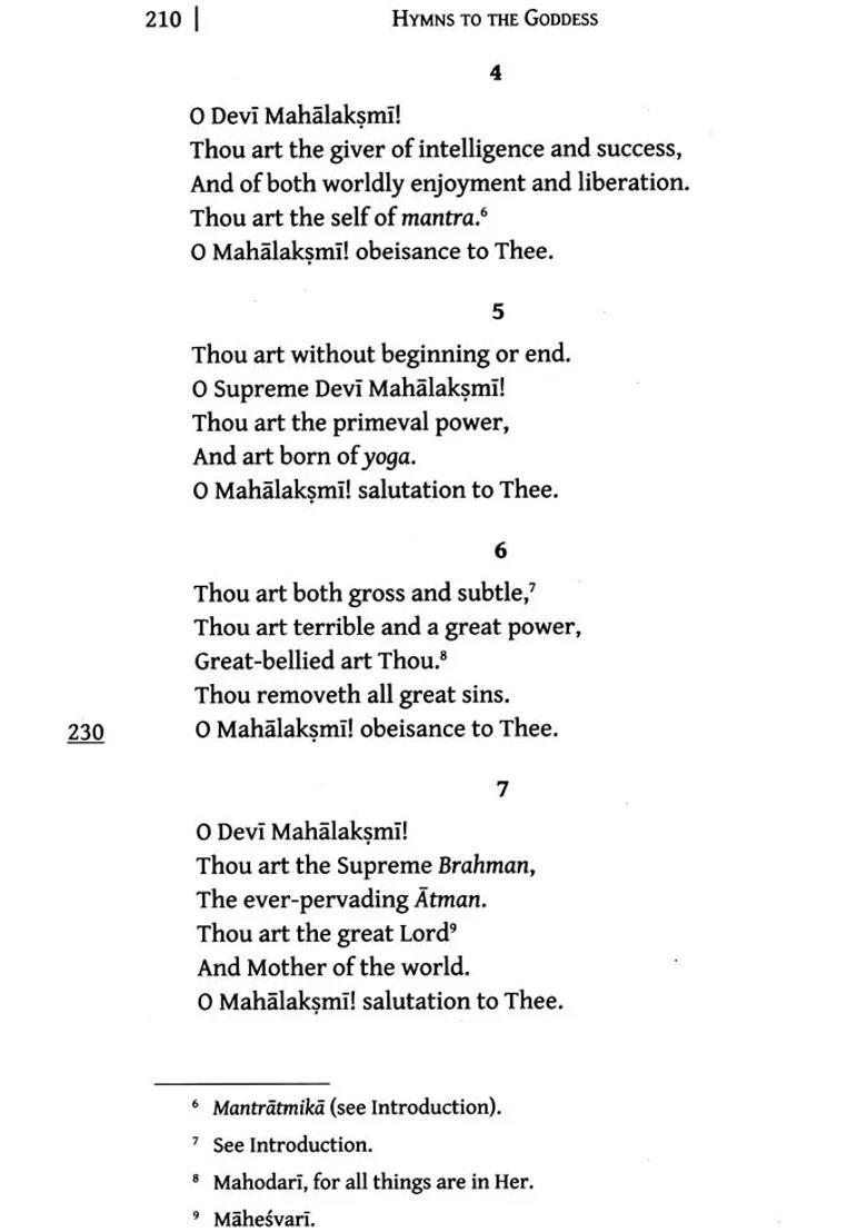 Hymns To The Goddess And Hymn To Kali - Indya