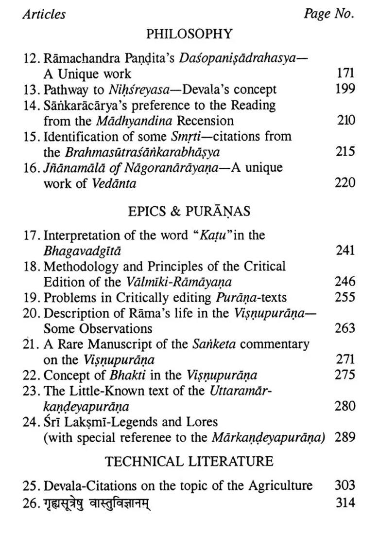 Aspects Of Indological Studies Classical Literature Dharmasastra And Epics-Puranas - Indya