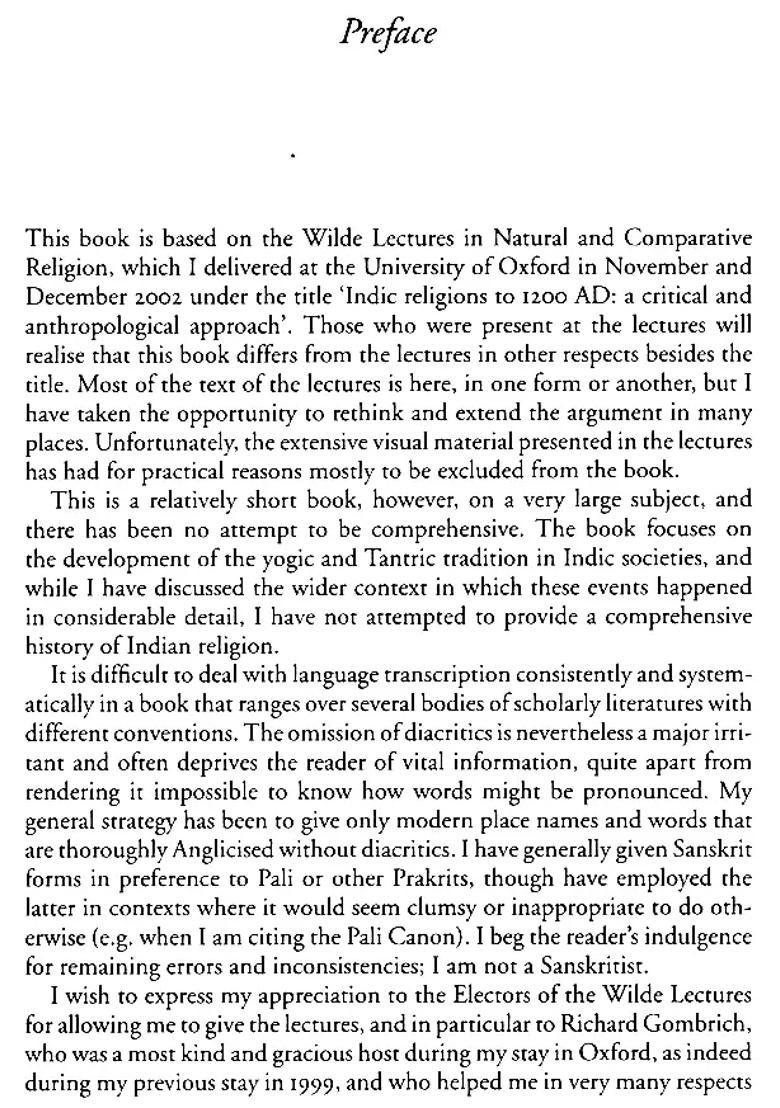 The Origins Of Yoga And Tantra Indic Religions To The Thirteenth Century - Indya