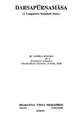 Darsapurnamasa - A Comparative Ritualistic Study An Old Book