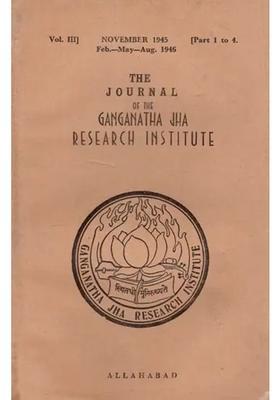 The Journal Of The Ganganatha Jha Research Institute November 1945 Feb-May-Aug. 1946 Part 1 To 4 An Old And Rare Book