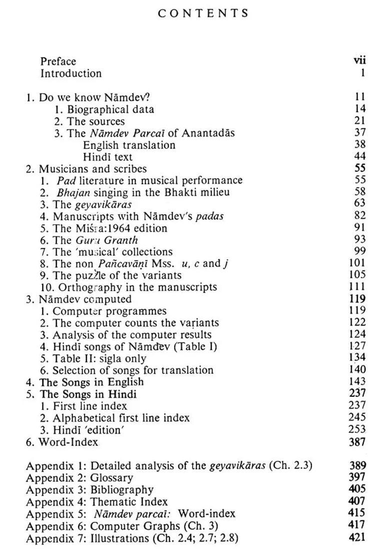 The Hindi Padavali Of Namdev An Old And Rare Book - Indya