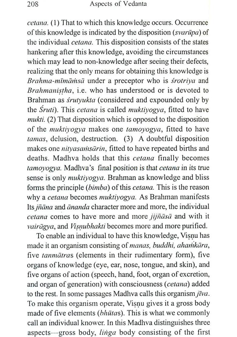 Aspects Of Vedanta - Indya