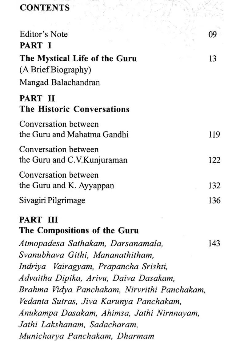 Sree Narayana Guru The Mystical Life And Teachings - Indya
