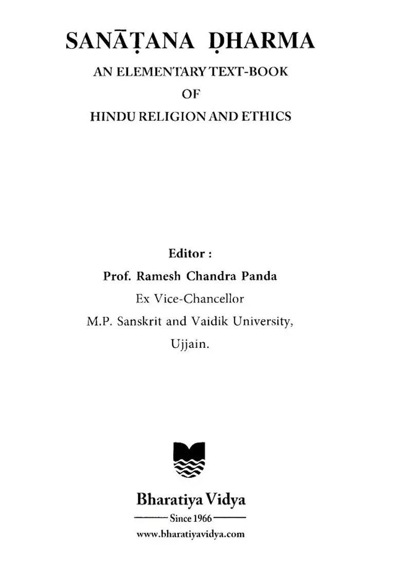 Sanatana Dharma An Elementary Text-Book Of Hindu Religion And Ethics - Indya