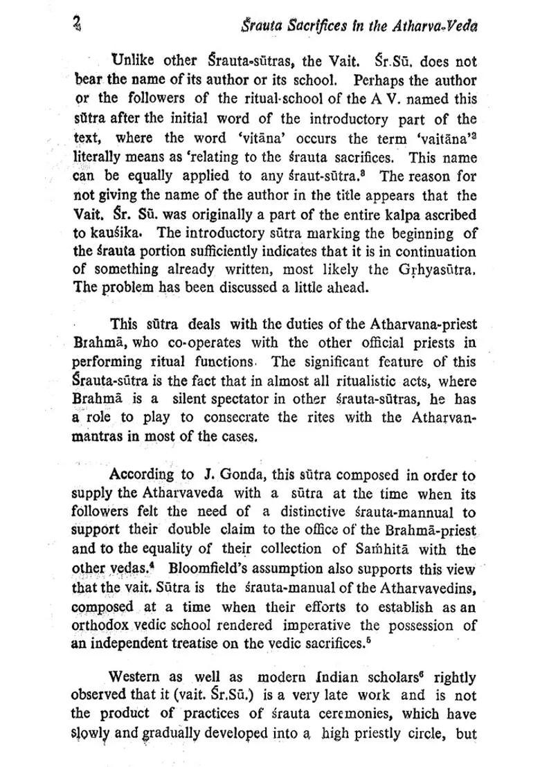 Srauta Sacrifices In The Atharva -Veda - Indya