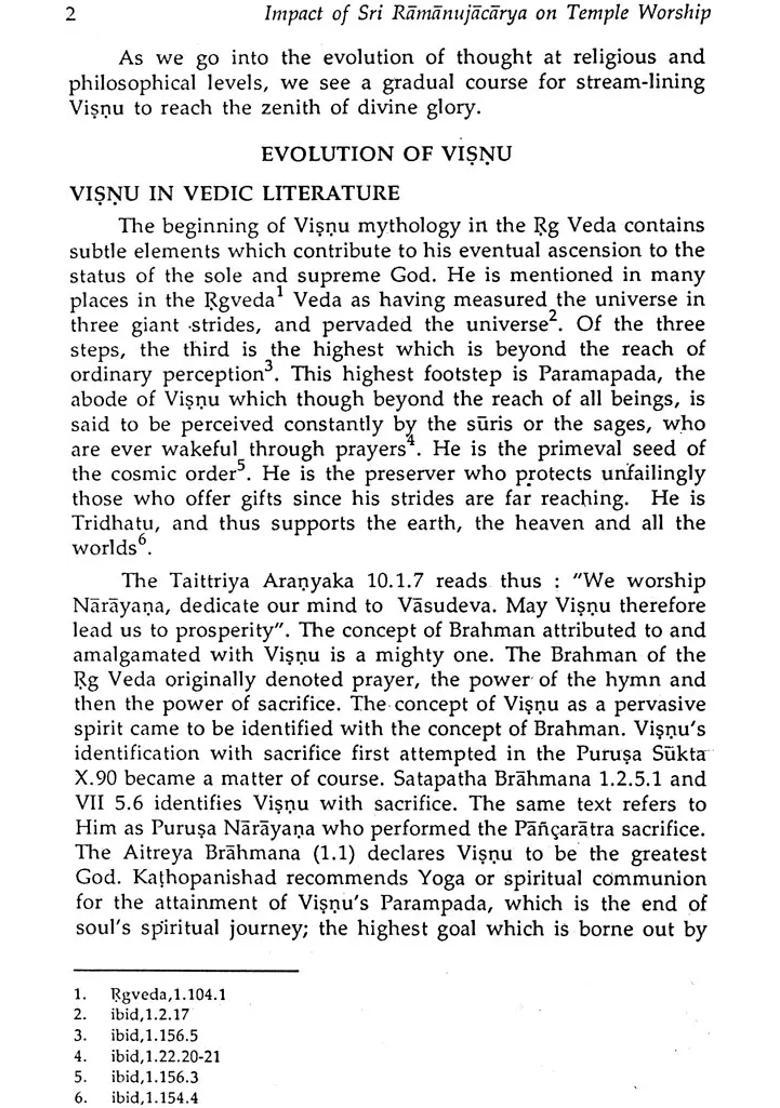 Impact Of Sri Ramanujacarya On Temple Worship An Old And Rare Book - Indya
