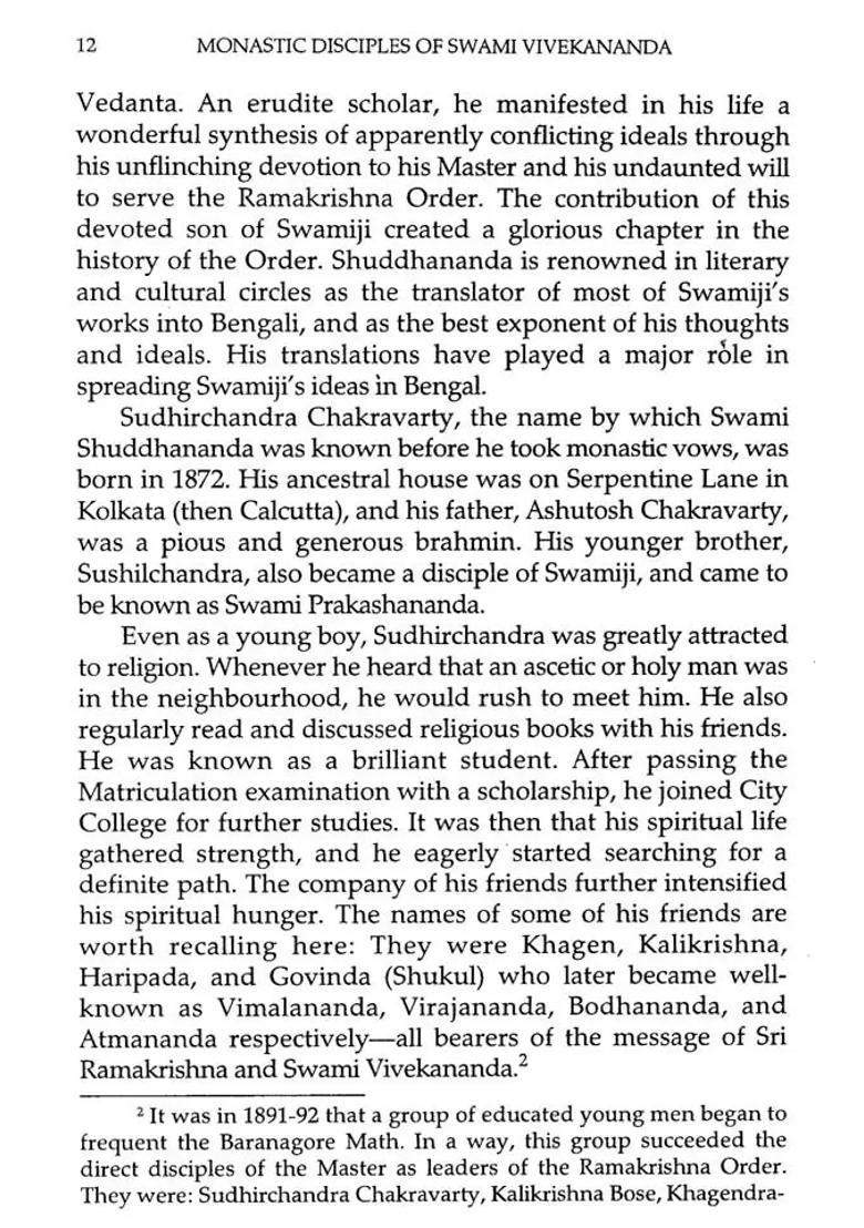 Swami Vivekananda Monastic Disciples Of Inspiring Life-Stories Of Some Principal Disciples - Indya