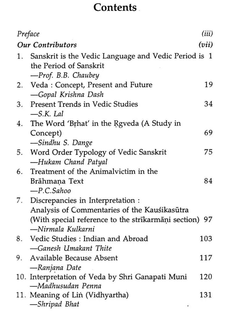 Vedic Studies- Problems And Perspectives - Indya