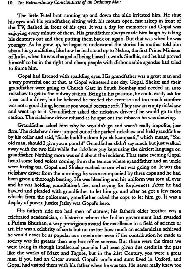 The Extraordinary Consciousness Of An Ordinary Man A Philosophical Novel - Indya