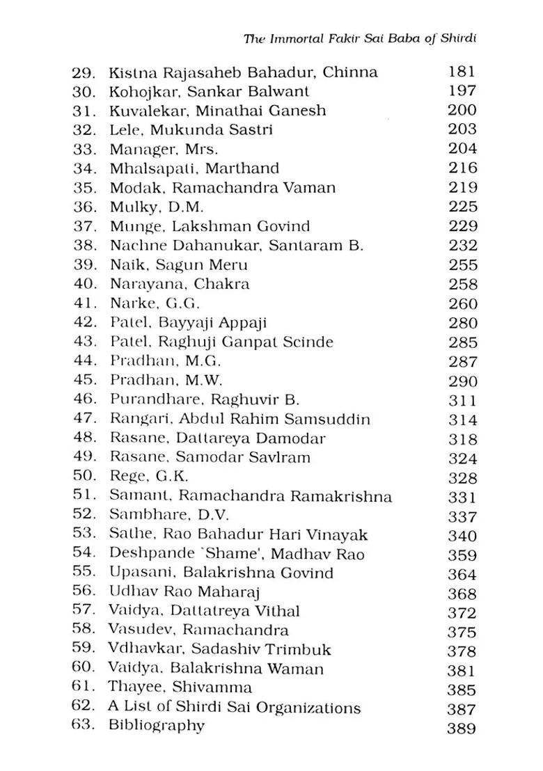 The Immortal Fakir Of Shirdi Sai Baba As Seen By His Contemporary Devotees - Indya