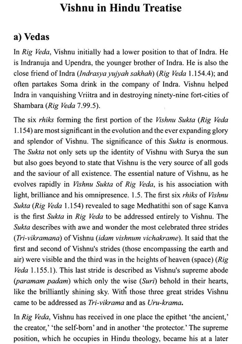 Lord Vishnu An Iconology - Indya