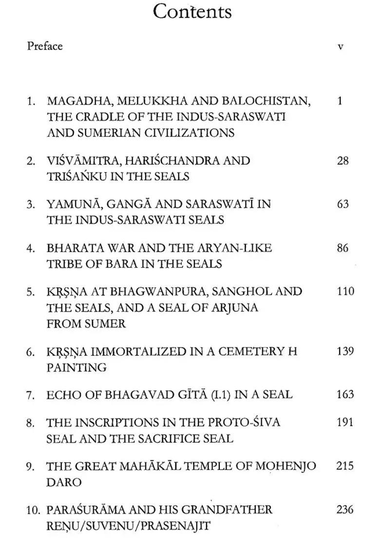 Krsna Bharata War And Vedic And Puranic Lore In The Indus-Saraswati Seals - Indya