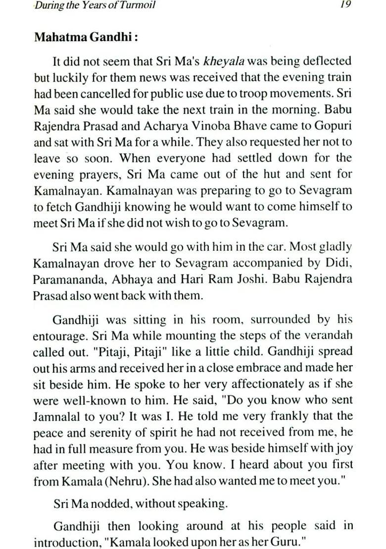 The Most Gracious Presence Sri Ma Anandamayi Volume Ii - Indya