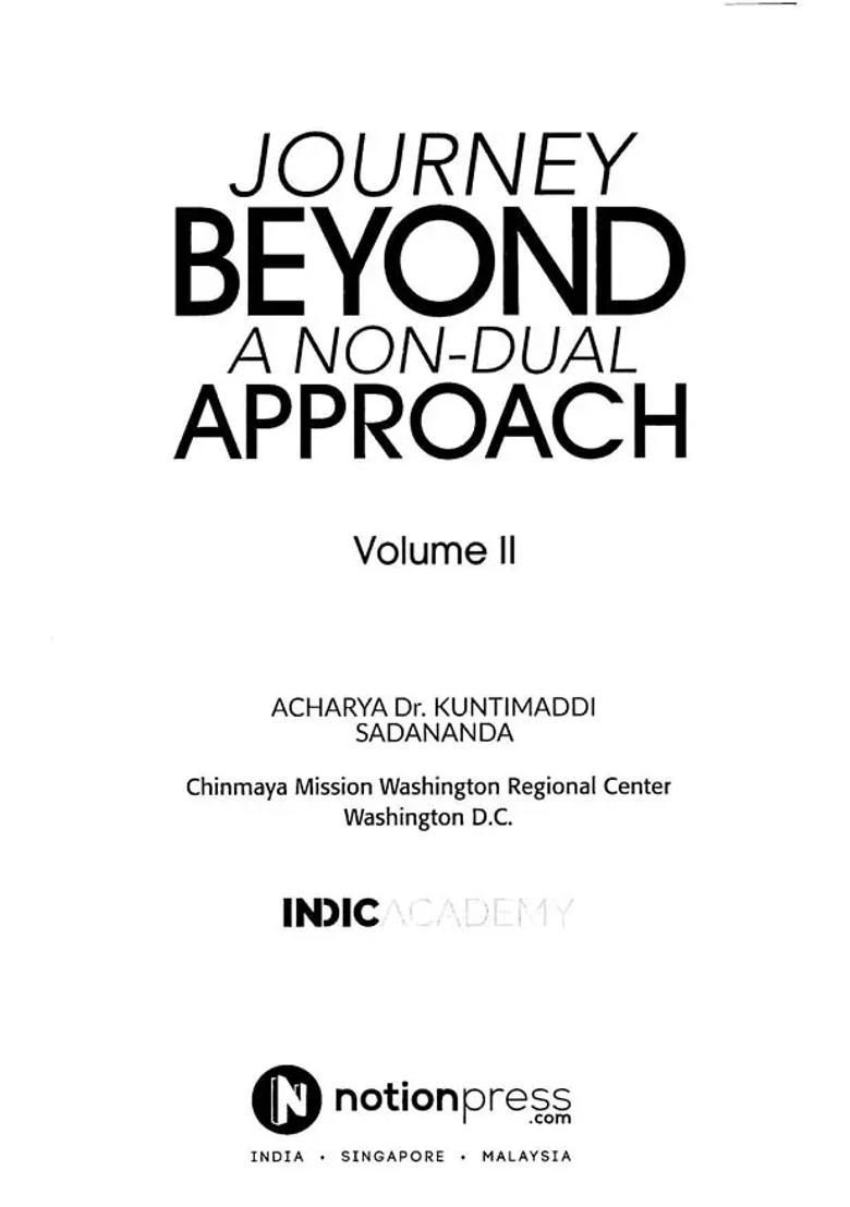 Journey Beyond-A Non-Dual Approach Volume-Ii - Indya