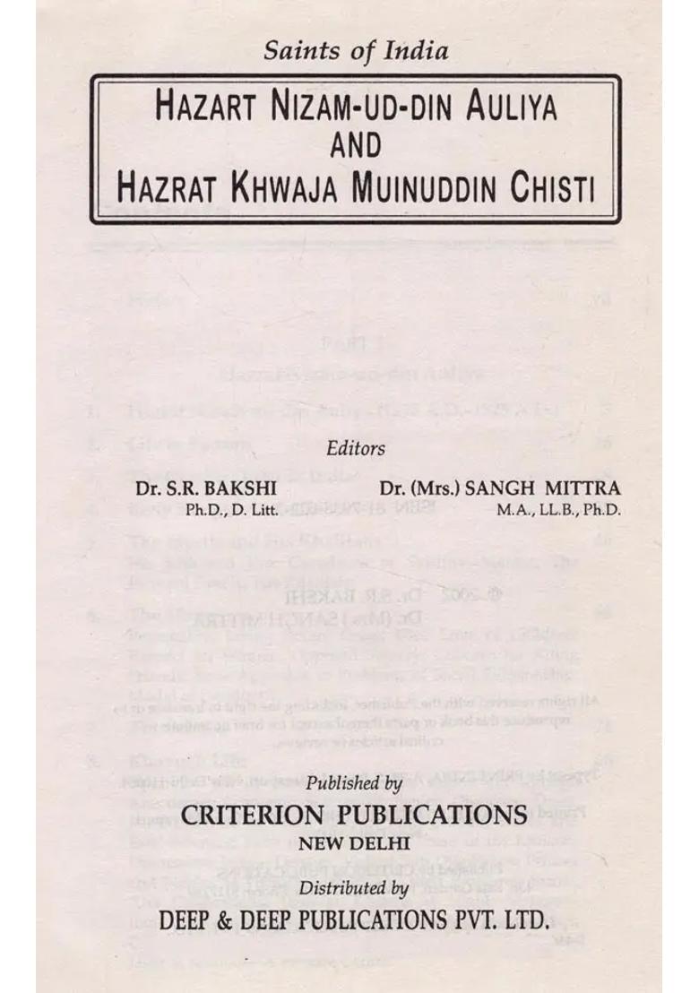 Nizam-Ud-Din Auliya & Khwaja Muinuddin Chisti- Encyclopaedia Of Saints Of India Part-20 - Indya