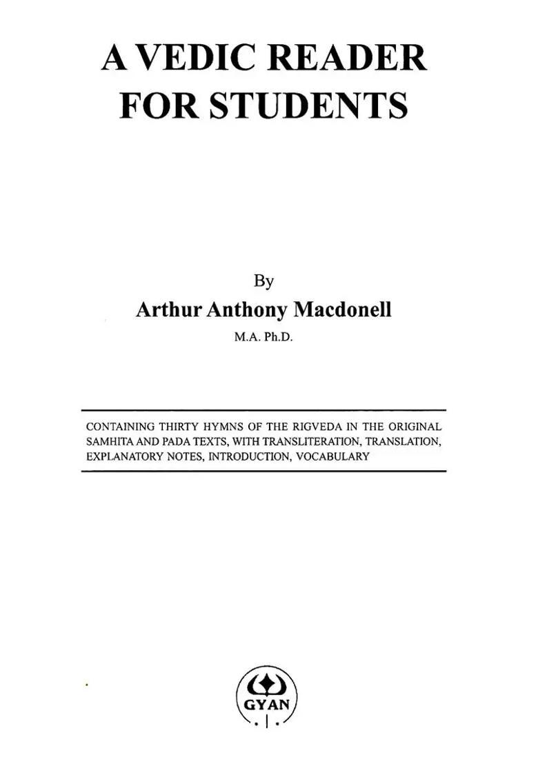 A Vedic Reader For Students - Indya