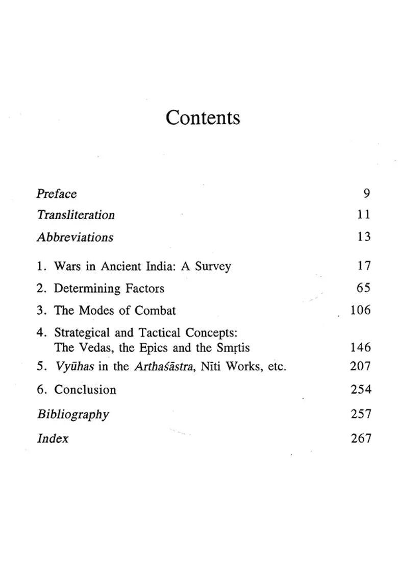Wars And War-Tactics In Ancient India With Special Reference To The Vedas Epics Puranas And Niti Works - Indya