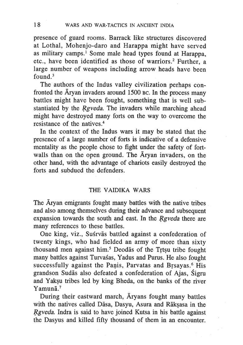 Wars And War-Tactics In Ancient India With Special Reference To The Vedas Epics Puranas And Niti Works - Indya