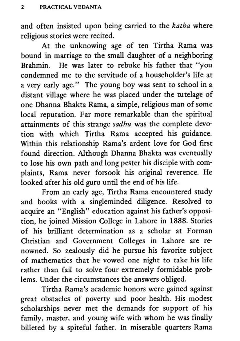 The Practical Vedanta Of Swami Rama Tirtha - Indya