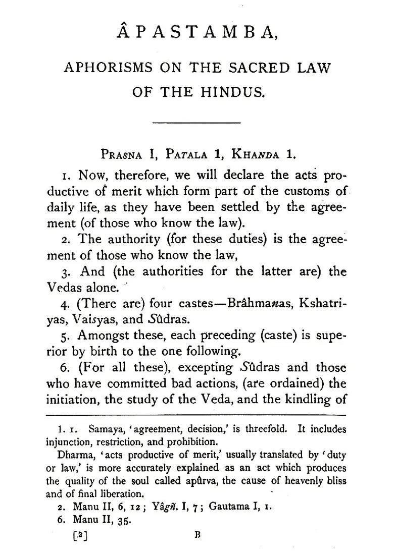 The Sacred Laws Of The Aryas - As Taught In The School Of Apastamba Gautama Vasishtha And Baudhayana Vol-Ii Part-I - Indya