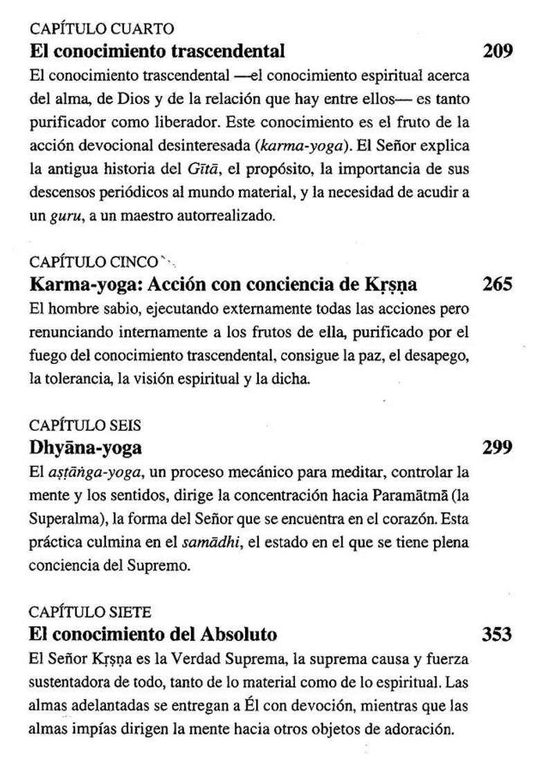 Bhagavad Gita Tal Como Es - Bhagavad Gita As It Is In Spanish - Indya