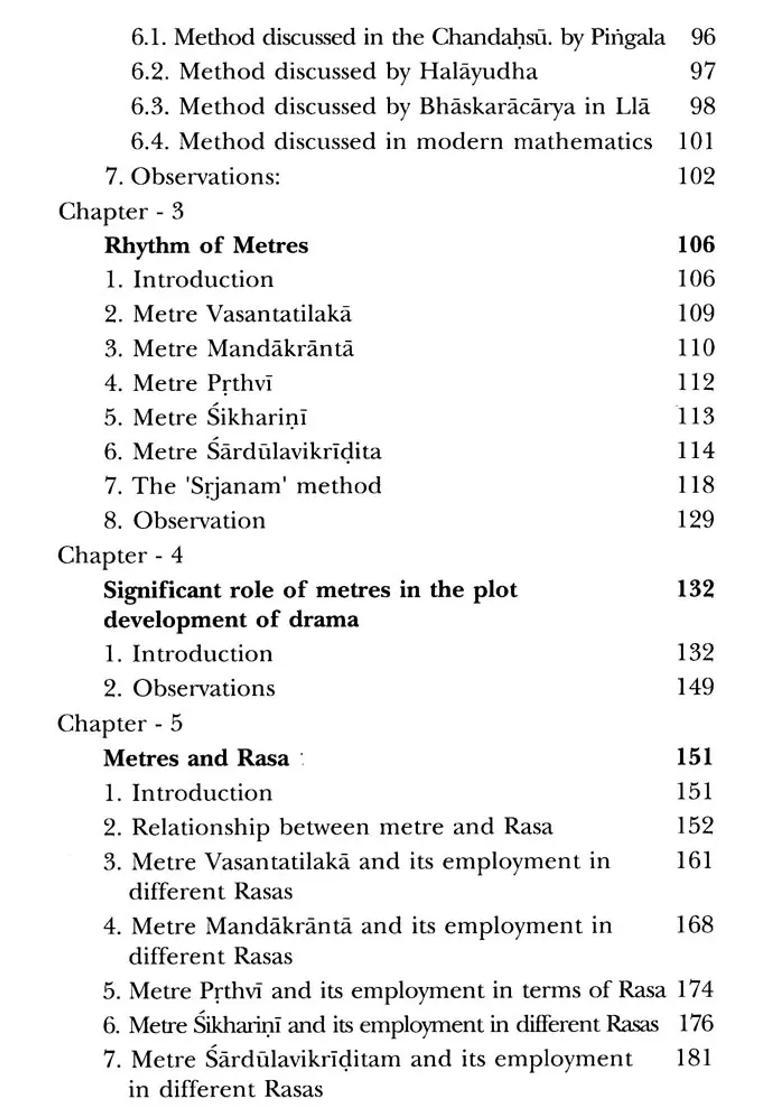 A Comprehensive Study Of Few Metres From The View Of Poetics The Secrets Of Sanskrit Compositions - Indya