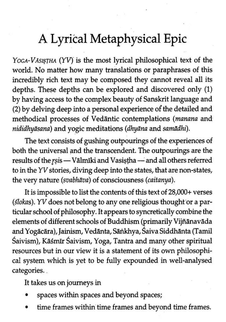 Song Of The Lord Gita In Yoga-Vasistha - Indya