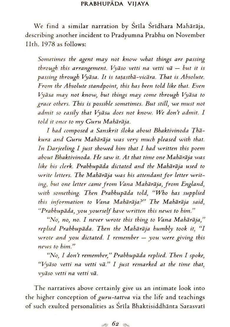Prabhupada Vijaya A Collection Of Articles Glorifying His Divine Grace - Indya