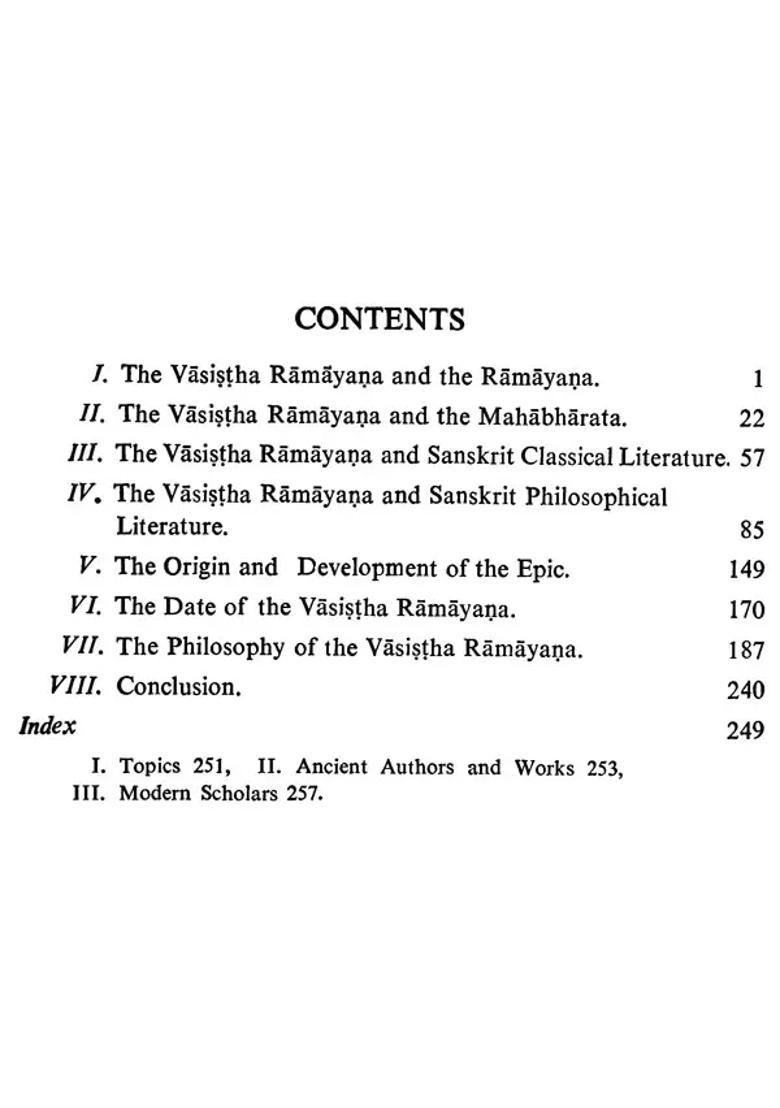 The Vasistha Ramayana A Study An Old And Rare Book - Indya