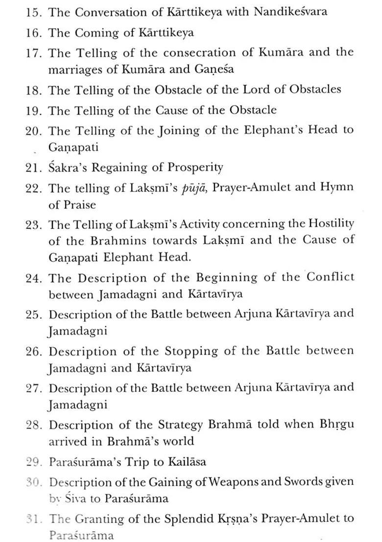 The Brahmavaivarta Purana- Ganesa Khanda Volume 80 - Indya