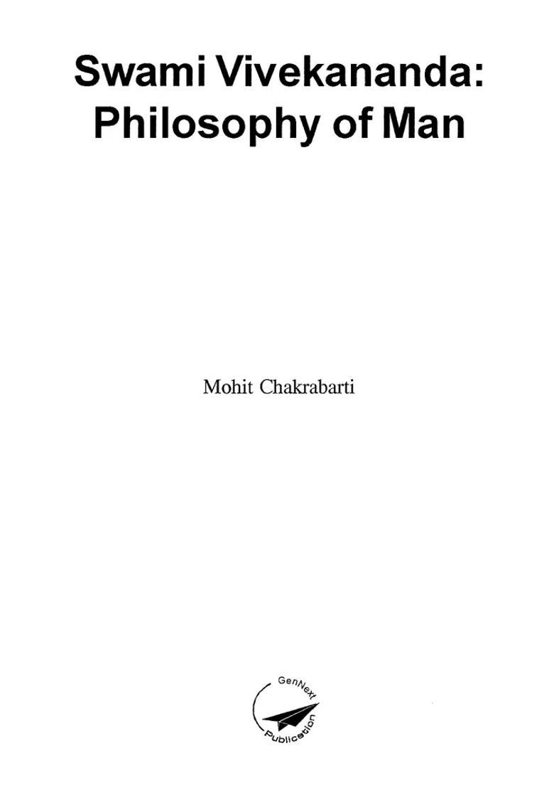 Swami Vivekananda Philosophy Of Man - Indya