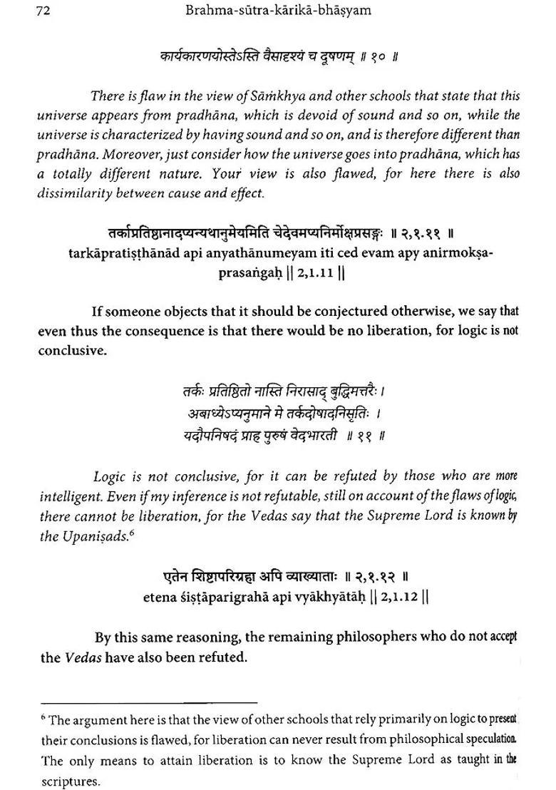 Brahma Sutra Karika Bhasyam A Versified Vaishnava Commentary On Vedanta - Indya