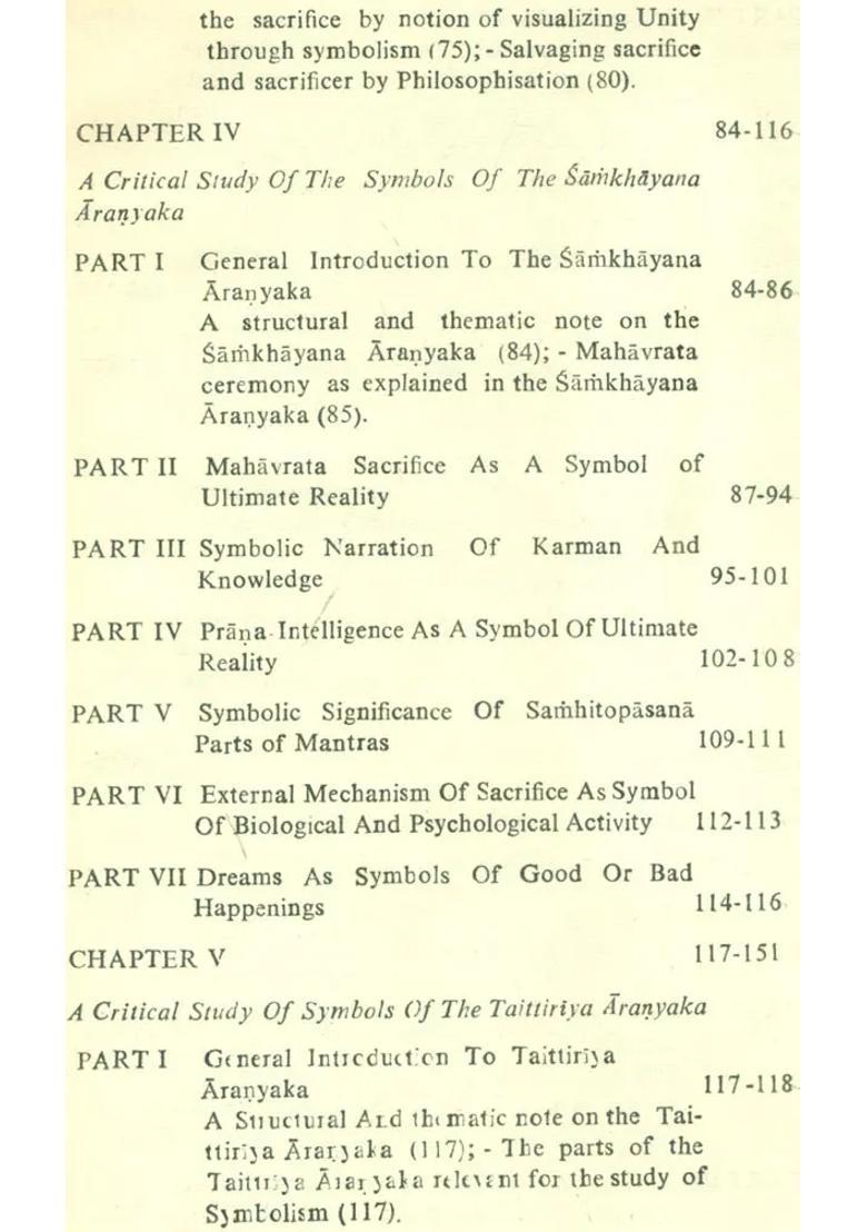 Symbolism In The Aranyakas And Their Impact On The Upanisads An Old And Rare Book - Indya