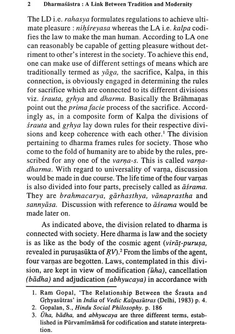 Dharmasastra A Link Between Tradition And Modernity - Indya