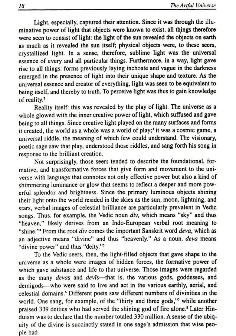 The Artul Universe An Introduction To The Vedic Religious Imagination - Indya