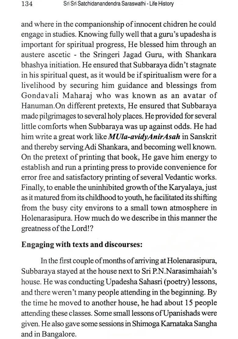 Sri Sri Satchidanandendra Saraswathi Life History And His Contributions To Shankar Vedanta - Indya
