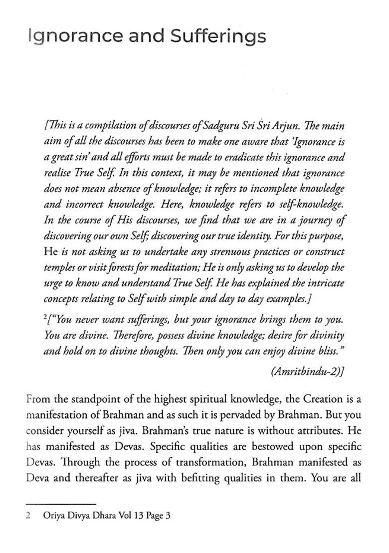 Ignorance Sins Sufferings Teachings Of Sadguru Sri Sri Arjun - Indya