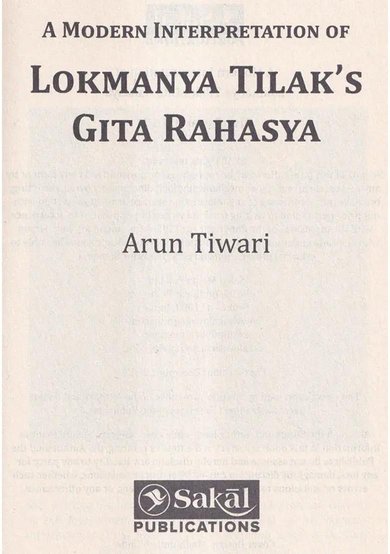 A Modern Interpretation Of Lokmanya Tilak