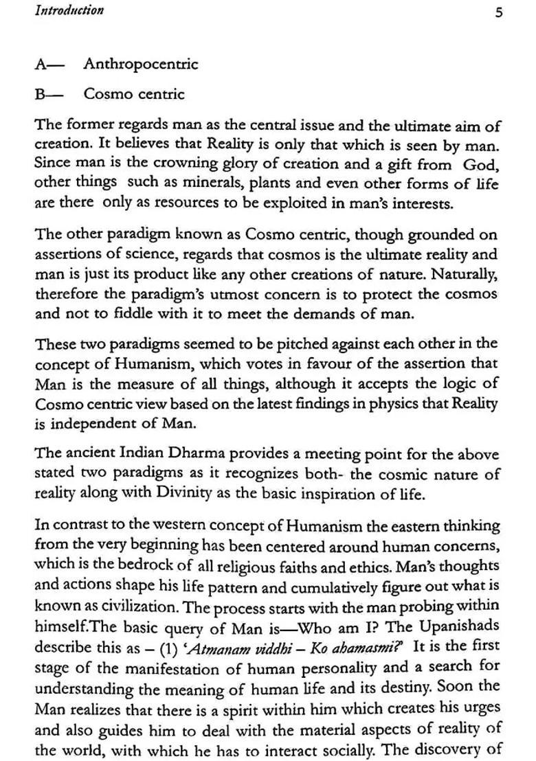 Humanism And Ancient Indian Dharma - Indya