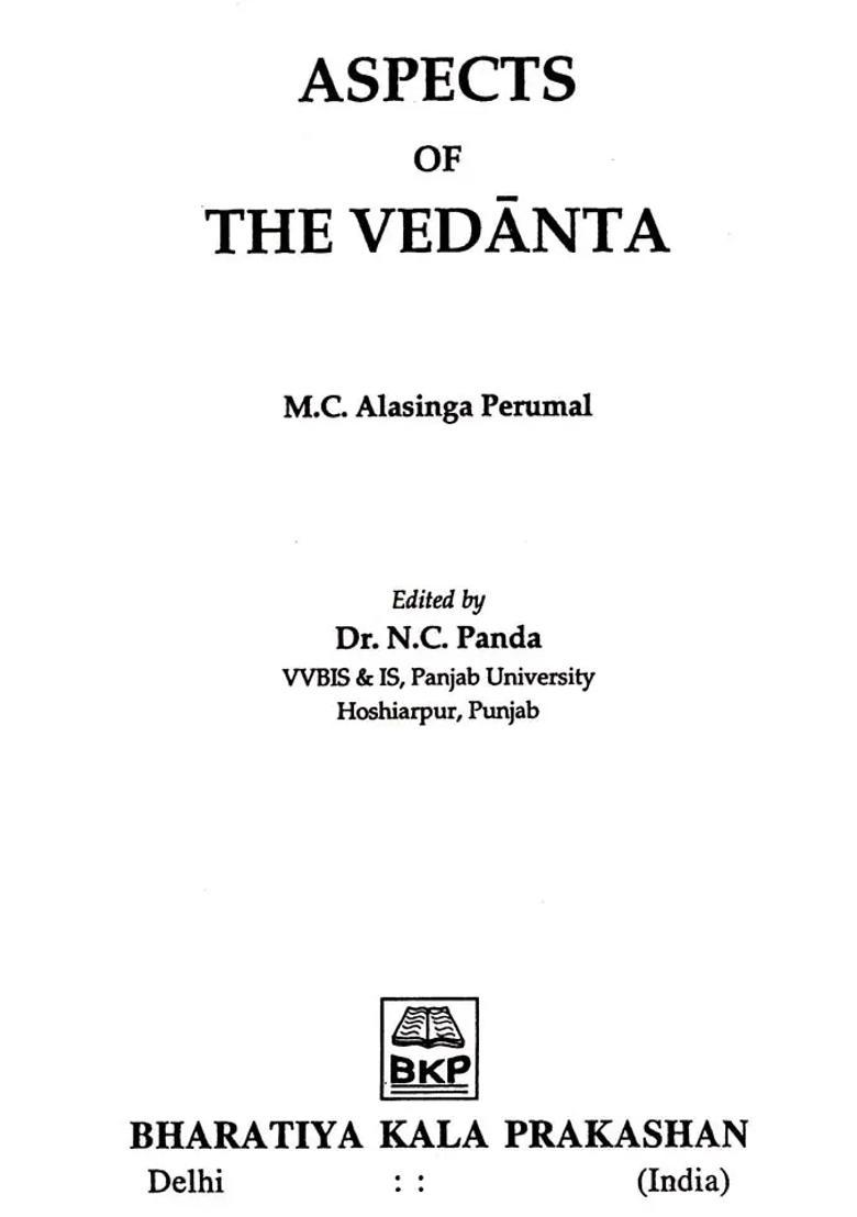 Aspects Of The Vedanta - Indya