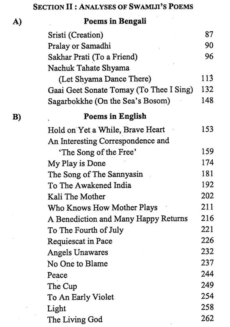 Poems Of Swami Vivekananda - Indya