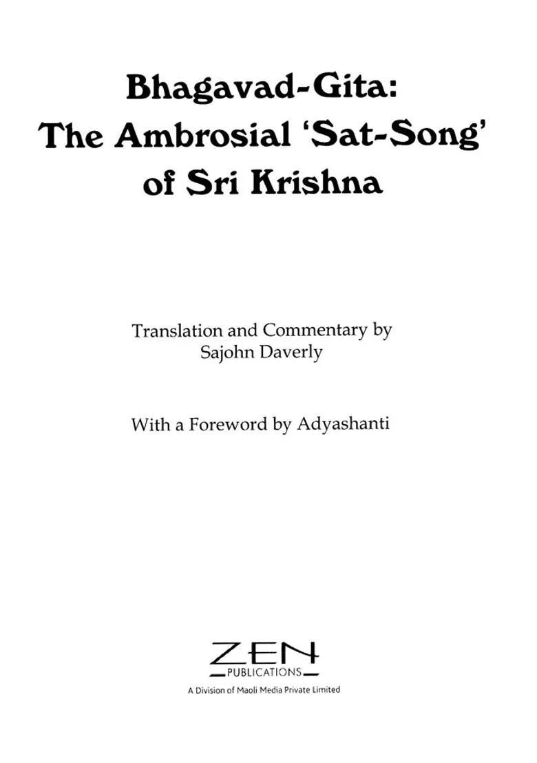 Bhagavad-Gita The Ambrosial 
