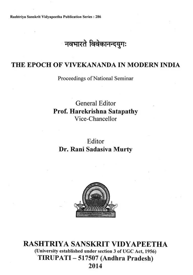 The Epoch Of Vivekananda In Modern India- Proceedings Of National Seminar - Indya