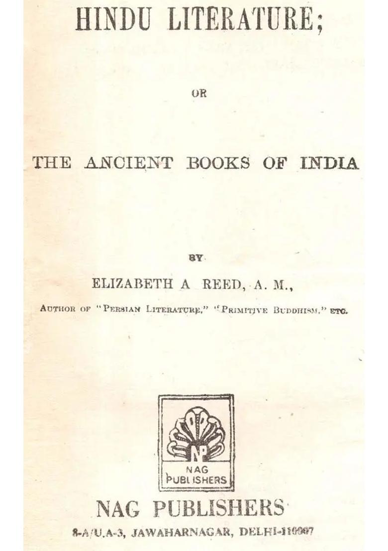 Hindu Literature- The Ancient Books Of India An Old And Rare Book - Indya