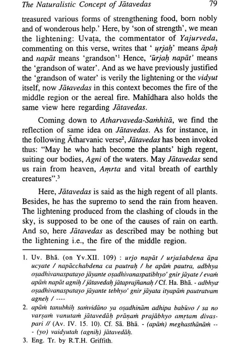 Concept Of Jatavedas In Vedic Literature - Indya