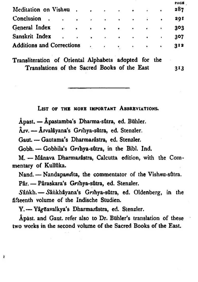 The Institutes Of Vishnu The Sacred Books Of The East - Indya