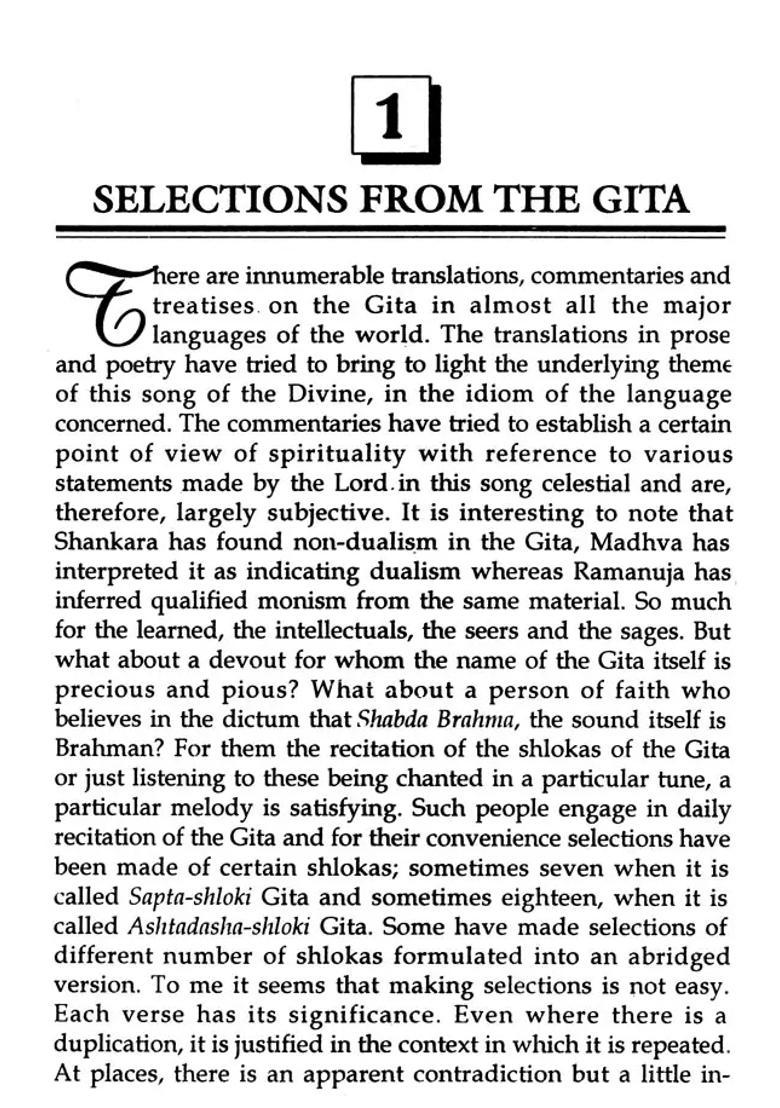 Bhagavad Gita- The Elixir Of Life A Set Of Essays On Various Topics Discussed In The Bhagavad Gita - Indya