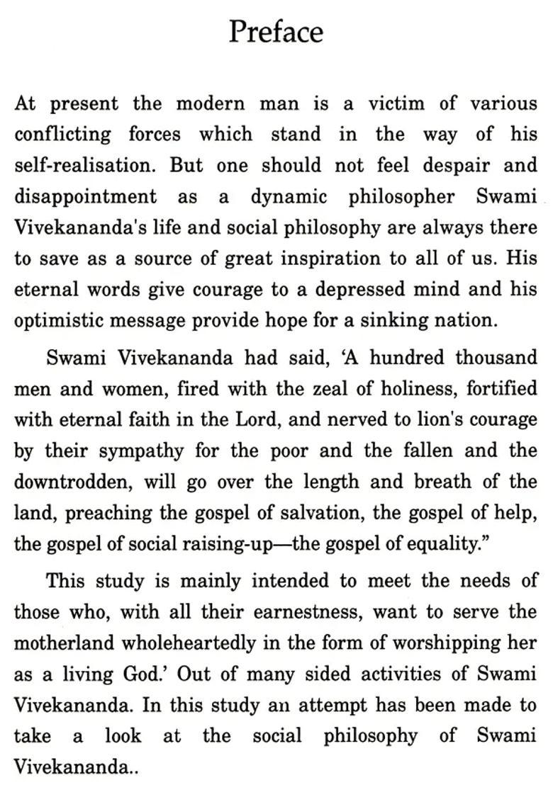 Social Philosophy Of Swami Vivekananda - Indya