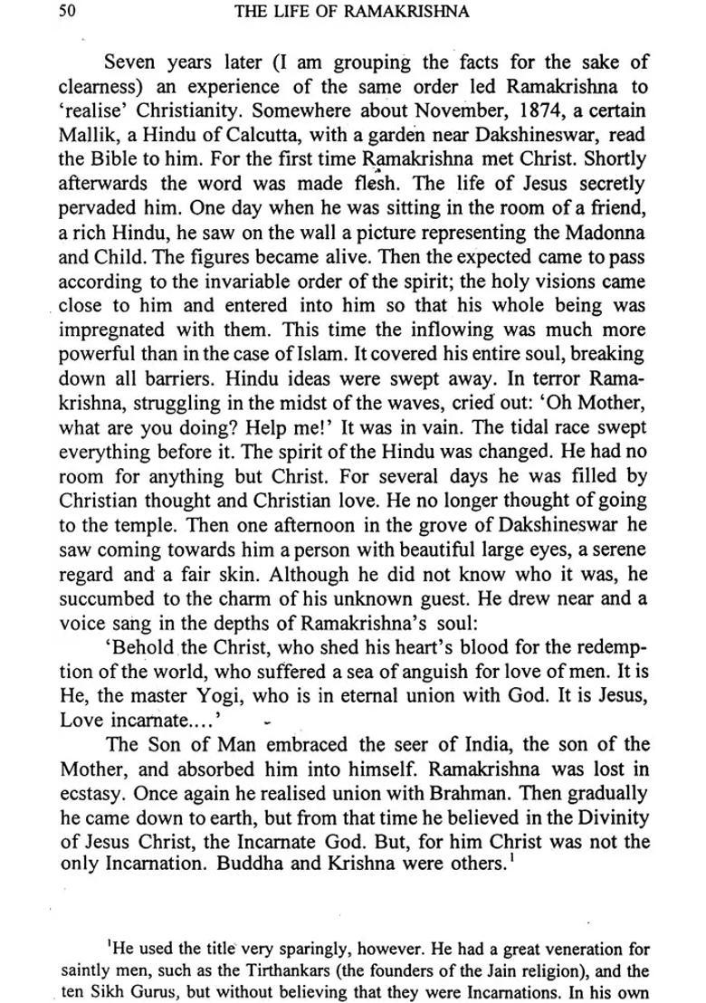 The Life Of Ramakrishna A Study Of Mysticism And Action In Living India - Indya